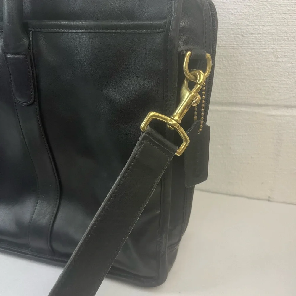 Coach Legacy Black Leather Briefcase 0538